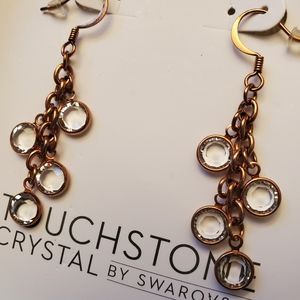 COPY - Chanelle cluster earrings, blush tone metal